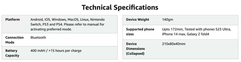 Astra One technical specifications